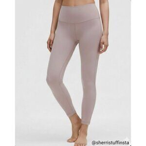 EXCELLENT Lululemon Align High-Rise Pant 25" Mauve Grey Nulu Yoga Leggings 12